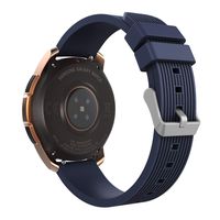 MoKo Band Compatible with Samsung Galaxy Watch 42mm/Galaxy Watch Active/Active 2/Galaxy Gear S2 Classic/Ticwatch E/2/Vivoactive 3, 20MM Soft Silicone Replacement Sport Strap - Midnight Blue