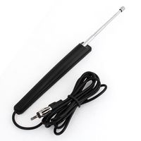 uxcell Adhesive Base Noise Filter Built-in Signal Car Radio FM AM Antenna 25cm Long
