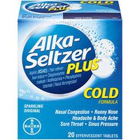 Alka-Seltzer Plus Cold Medicine, 20 Count