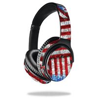 MightySkins Skin Compatible with Bose QuietComfort 35 Headphones - Flag Drips | Protective, Durable, and Unique Vinyl Decal wrap Cover | Easy to Apply, Remove, and Change Styles | Made in The USA