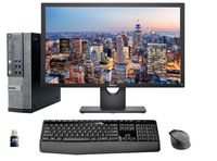 Dell Optiplex 7010 PC, 24" FHD Dell Monitor, Wireless Keyboard and Mouse, WiFi, Intel i5, 8GB Memory, 240GB SSD Storage, Windows 10 (Renewed)