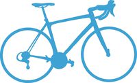 hBARSCI Road Bike Vinyl Decal - 5 Inches - for Cars, Trucks, Windows, Laptops, Tablets, Outdoor-Grade 2.5mil Thick Vinyl - Sky Blue