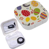 Portable Contact Lens Case Box Travel Kit Mirror + Bottle + Tweezers Container Holder [ Easter ]