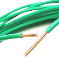 PHAT SATELLITE INTL - Solid Pure Copper Grounding Cable, 12 AWG Core, THW PVC Jacket, Wet Dry Indoor Outdoor Aerial Usage, Appliance Ground Protection from Electrical Surge (15 feet, Green)