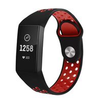 Reatch Sport Bands Compatible with Fitbit Charge 3, Waterproof Breathable Holes Silicone Replacement Watch Strap Fitness Wristband for Charge 3 SE, Large Small Women Men