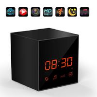 LIZVIE Hidden Camera 1080P WiFi Wireless Spy Clock Camera Bluetooth Speakers Wireless Mini Camera Video Recorder Motion Detection Real-Time View Nanny Cam