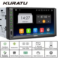 KURATU [K8232] Android 8.1 Car Stereo Radio Double Din, 7 inch IPS Display 2GB+32GB,with Mirror Link,Phone Quick Charge,Built-in Bluetooth/WiFi/GPS Navigation, Support Fast Boot, Backup Camera & More