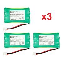 3 Fenzer Rechargeable Cordless Phone Batteries for GE 5-2628 5-2660 Cordless Telephone Battery Replacement Packs