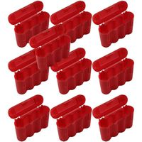 AA AAA CR123A Red Battery Holder Storage Case 10 Cases