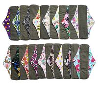 24 Pieces 10 Inch Regular Charcoal Bamboo Mama Cloth/ Menstrual Pads/ Reusable Sanitary Pads - You Choose 24 From 17 Designs and Send the Message to Me