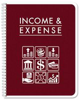 BookFactory Income & Expense Journal/Income and Expenses Tracking Ledger Log Book/LogBook 108 Pages - 8.5" x 11" Wire-O (LOG-108-7CW-PP-(IncomeExpense)-BX)
