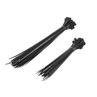 TENINYU (Combo Pack) UL Listed 100 Self-Locking 8+12-Inch Nylon Cable Ties (Tie Wraps/Zip Ties) 0.19 Inch/4.8mm Width, Strong Zip Ties with 50 Pounds Black