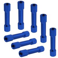 Hobbypark 8-Pack M3x28mm Aluminum Alloy Standoffs Spacer Female-Female for RC Quadcopter Racer Replacement (Navy Blue)