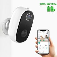 Wireless Rechargeable Battery Powered WiFi Camera, Home Security Camera, Night Vision, Indoor/Outdoor, 1080P Video with Motion Detection, 2-Way Audio, Waterproof, compatible with Cloud Storage/SD Slot