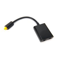 SiYear 1 in 2 Out Digital Toshlink Fiber Audio Optical Splitter Cable ，Fiber Optic Adapter，Fiber Converter, Audio Adapter Cable (0.2M)