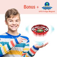 Flying Toys Drones for Kids, Flying Ball Drone Hand Controlled Drone Interactive Induction Easy Indoor Kids Friendly Mini Drones with LED Light for Kids Boys and Girls (Red)