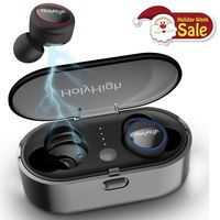 Wireless Earbuds, True Bluetooth 5.0 Earbuds HiFi Stereo Deep Bass, Waterproof Sports Wireless Bluetooth Headset Headphone Earphones with Charging Case Built-in Micphone for Android
