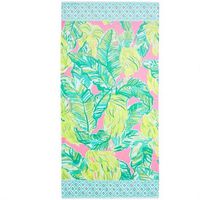 Onebycitess Beach Towel 100% Cotton 35''x70'' Soft Quick Dry Beach Blanket Bath Towel for Kids Adults(Yellow Banana Leaf)