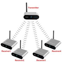 measy av240 2.4GHz 400m Digital STB Wireless Sharing Device AV Transmitter & Receiver Sender IR Remote 1TX to 4RX