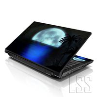 LSS Laptop 15 15.6 Skin Cover with Colorful Beach Moon Light Pattern for HP Dell Lenovo Apple Asus Acer Compaq - Fits 13.3" 14" 15.6" 16" (2 Wrist Pads Free)