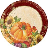 Creative Converting 324068 Party Art Paper Plate, Regal Turkey