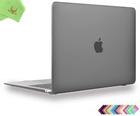 UESWILL Smooth Matte Hard Shell Case Cover for 2018 2019 MacBook Air 13 inch Retina Display & Touch ID & USB-C (Model A1932) + Microfibre Cleaning Cloth, Gray