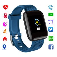 MROSW Sport Smart Watch Men Color Screen D13 Fitness Bracelet IP67 Waterproof Blood Pressure Activity Tracker for Android iOS,Blue
