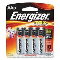 Energizer E91MP8 Alkaline Battery, AA, 8/PK, BKSR