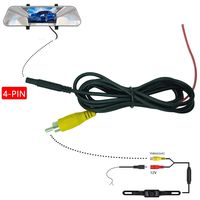 Backup Camera Rearview Camera Video Cable CVBS RCA Female Connector to 4 PIN Male Adapter Wire,Rear View Camera CVBS RCA Female Connector to 4 Pin Male Adapter Wire