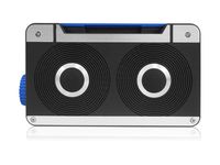 AXESS SPBT1063 Mini Bluetooth Loud Speaker with Hands-Free Calling and Built-in Rechargeable Battery in Blue