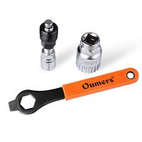 owfvlazi Bike Crank Extractor Arm Remover Bottom Bracket Remover with 16mm Spanner Wrench Professional Bicycle Repair Tool Kit