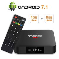 T95 S1 Android 7.1 tv Box with 1GB RAM/8GB ROM Amlogic S905W Quad-core Digital Display HDMI HD Support 2.4G WiFi 3D 4K