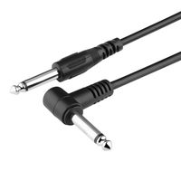 Insten Instrument Cable 10 ft Right Angle to Straight 1/4 inch for Electric Guitar Amplifier AMP Cable Cord (10ft Guitar Patch Cable)