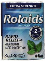 Rolaids Extra Strength Tablets, Mint, 3 Count (Pack of 12)