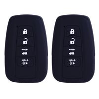 2Pcs XUHANG Sillicone key fob Skin key Cover Remote Case Protector Shell for 2018 Toyota Camry Smart Remote black