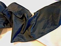 5" Wide French Wired Taffeta Ribbon - Black
