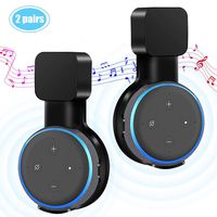 Echo Dot Wall Mount (3rd Gen) - Outlet Wall Mount Holder for Speaker(Black, 2-Pack)