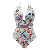 justHIGH Bikinis Women's One Piece Swimsuits Tummy Control Swimwear Slimming Monokini Bathing Suits for Women (S, Sky Blue)