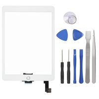 Touch Screen Digitizer for iPad Air 2 9.7 inch - 2nd Generation iPad Air Front Glass Replacement with Home Button & Tool Repair Kit (A1566, A1567) - White