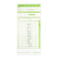 uPunch 300 Time Cards for Green HN3000 AutoAlign Time Clocks (HNTCG1300)