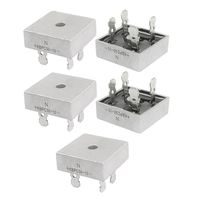 YXQ 5 x Silver Tone Metal Case Single-Phase Bridge Rectifier 1KV 50Amp KBPC50-10