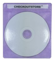 CheckOutStore (400) Premium CD Double-Sided Storage Plastic Sleeve (Purple)