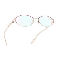 LifeArt Alloy Semi-Rimless Reading Glasses, Blue Light Filter Computer Glasses, Transparent Lens,Reduce Headaches&Eyestrain,Stylish for Women (No Magnification)