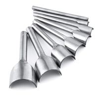 Caydo 8 Pieces Leather Craft Tools Half-Round Cutter Punch for Crafting Strap Belt, Wallet and Bag, 5-40 mm