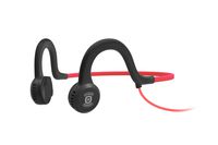 AfterShokz Sportz Titanium - Wired Open-Ear Bone Conduction Headphones - Lava Red - 4 ft Wire - 12 Hour Battery Life - 2 Hour Charge Time - Standard 3.5 mm Audio Jack (AS401LR)