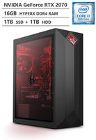 HP Omen Obelisk 875 Gaming Desktop, Intel Core i7-8700 Processor up to 4.60GHz, GeForce RTX 2070 8GB, 16GB RAM, 1TB PCIe NVMe M.2 SSD + 1TB HDD, Wireless-AC, Bluetooth, Windows 10, Black