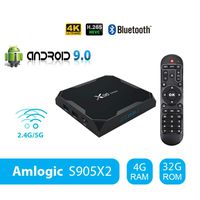 (Up to Date) Android 9.0 TV Box, X96 Max Android TV Box (4GB RAM + 32GB ROM) Amlogic S905X2 Quad-core Cortex-A53, Dual WiFi 2.4G+5G/1000M Ethernet/USB 3.0/H.265 3D 4K@75fps Smart Media Player by ZMQC