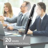 DAMAIJIA 16GB Digital Recorder for Lectures - Audio Sound Recorder Tape Recorder Voice Recording Device up to 20 Hours for Meetings Classes Interviews （Black）