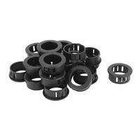 uxcell 20pcs 25mm Mounted Dia Snap in Cable Wire Bushing Grommet Protector