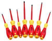 WIHA 32097 Long Reach 1000V VDE Insulated Screwdriver 7Piece Set with #2 Square Drive